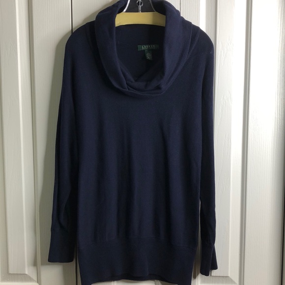 Lauren Ralph Lauren Sweaters - Ralph Lauren size L navy blue sweater cowl neck